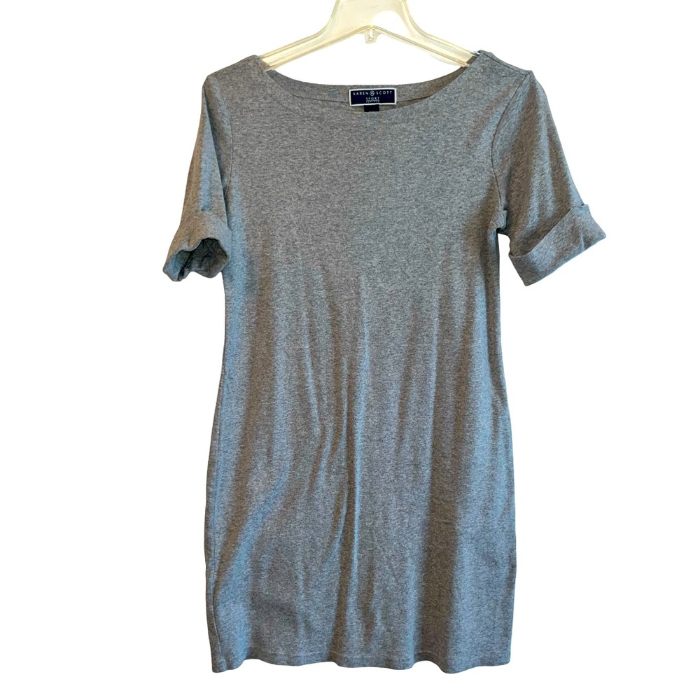 Karen Scott Sport Gray Dress PM - Picture 1 of 5